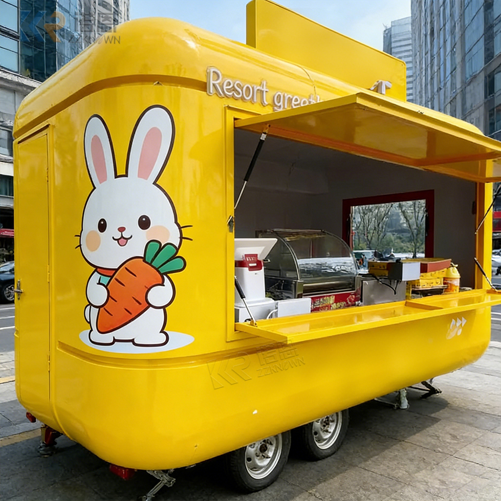 Family-friendly trailers use playful graphics to attract children and families.
